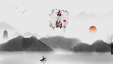 中国水墨山水片头PR模板视频的预览图
